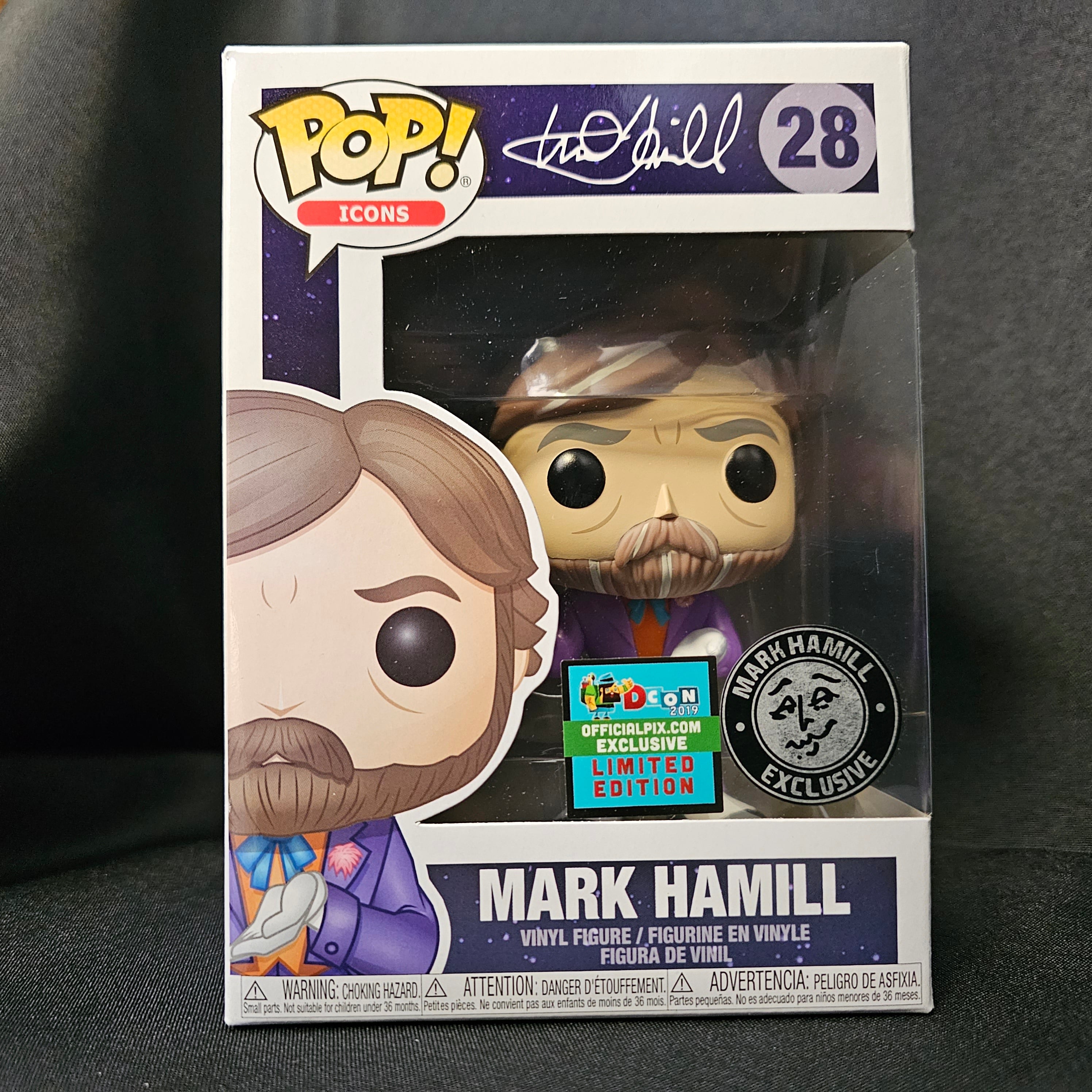 Icons Pop! Vinyl Figure Mark Hamill [The Joker] [D Con 2019] [28] - Fugitive Toys