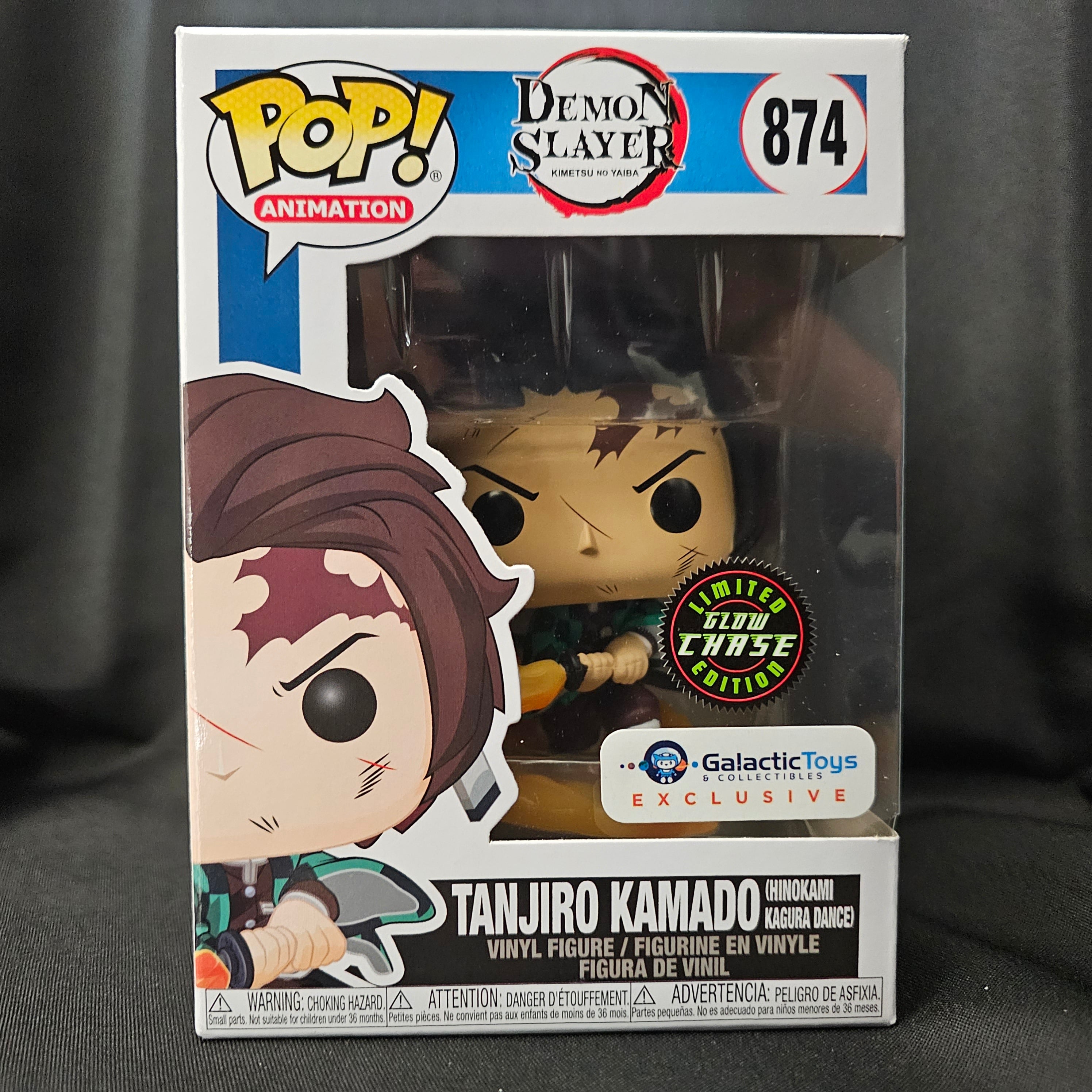 Demon Slayer Pop! Vinyl Figure Tanjiro Kamado [Hinokami Kagura Dance] [GITD Chase] [Galactic Toys] [874] - Fugitive Toys