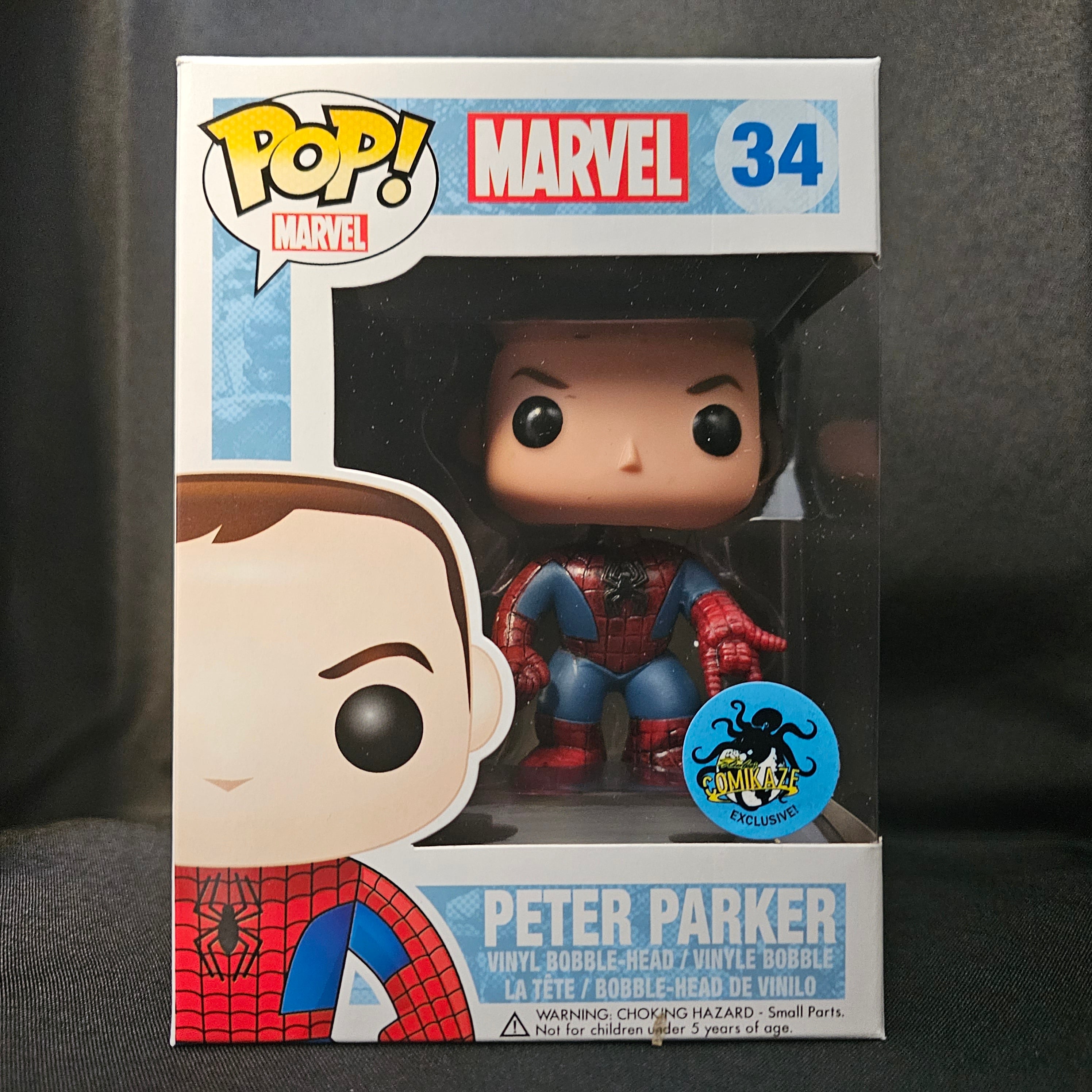 Marvel Pop! Vinyl Bobblehead Peter Parker [Comikaze Exclusive] [34] - Fugitive Toys