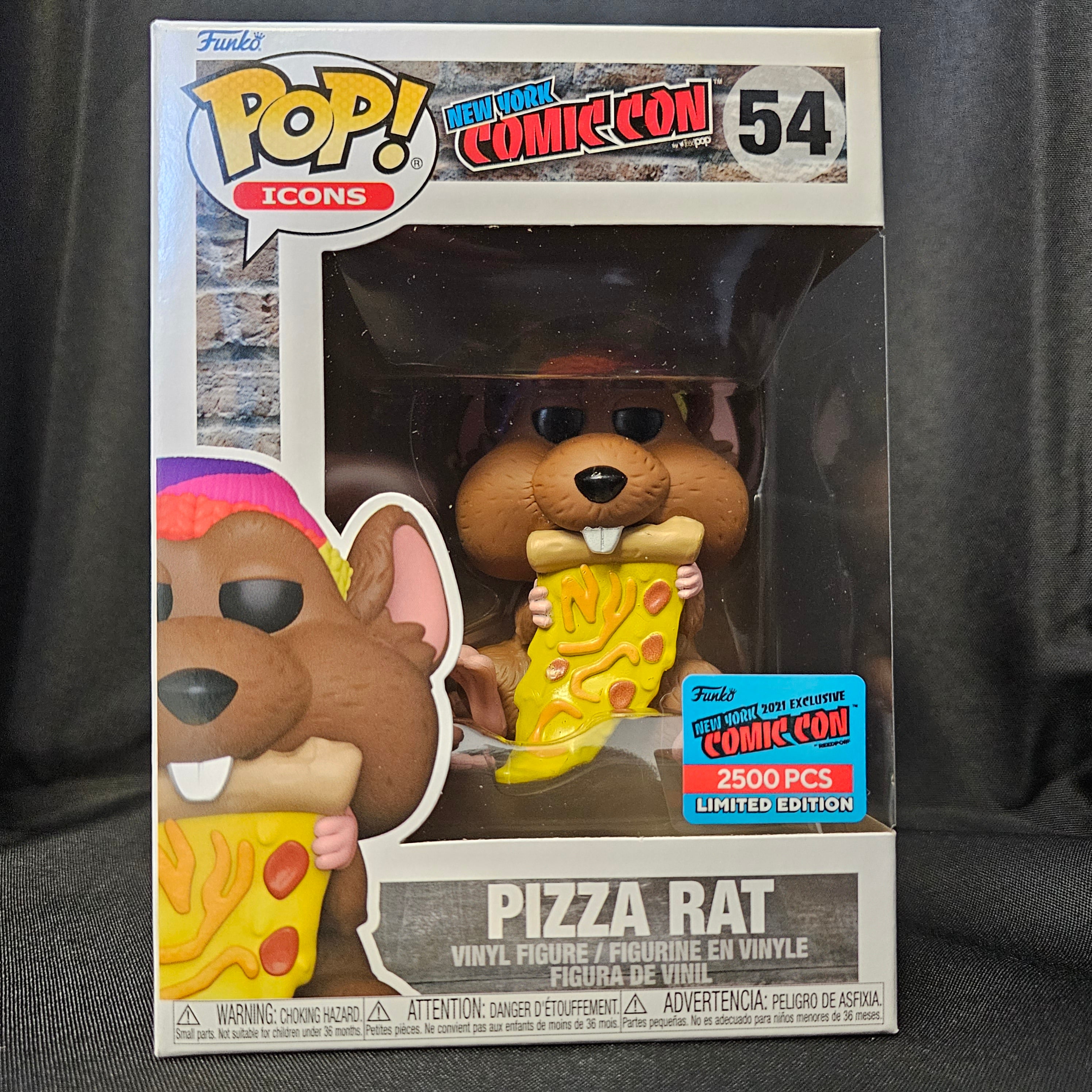 Icons Pop! Vinyl Figure Pizza Rat [Brown with Purple Hat] [NYCC 2021] [54] - Fugitive Toys