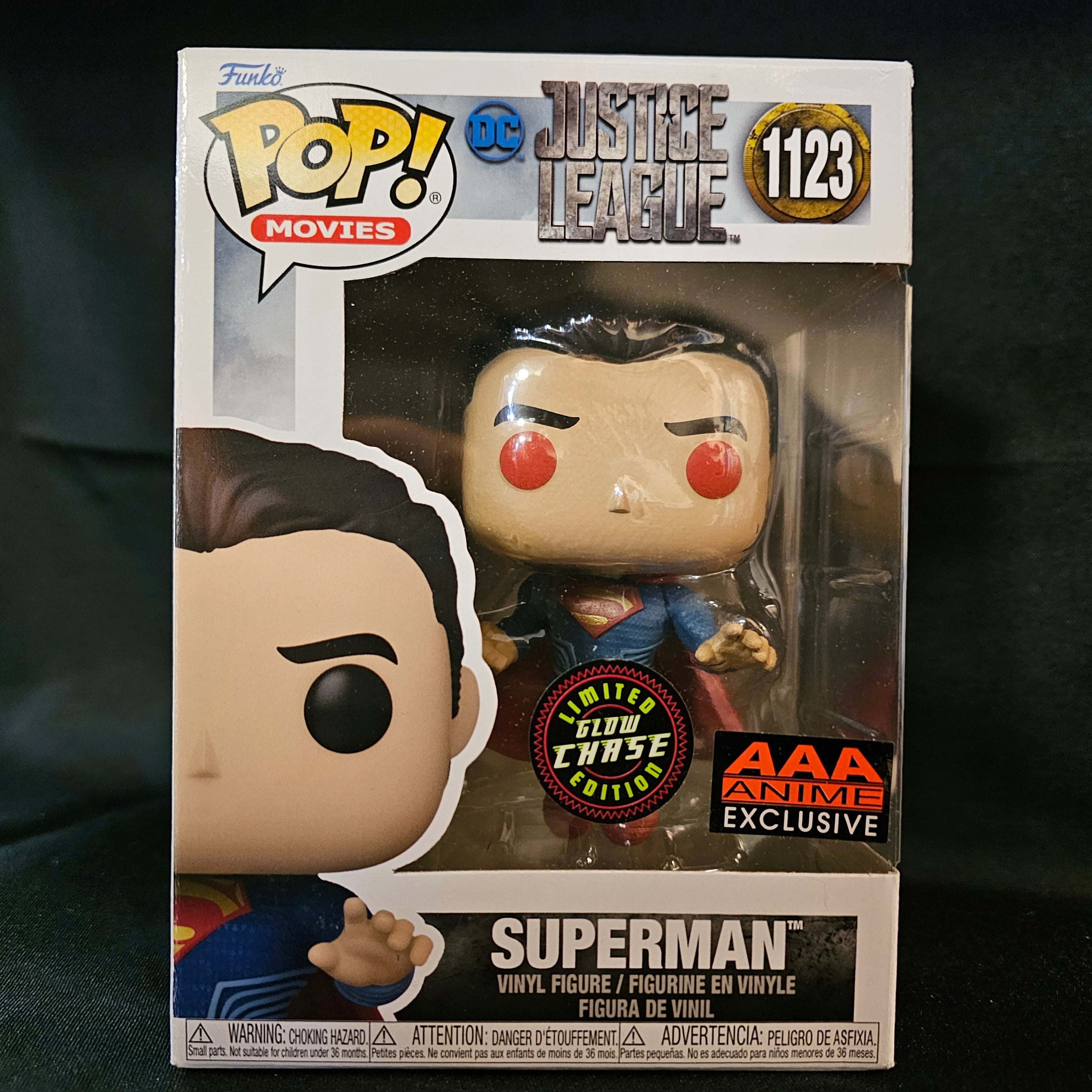 Justice League Pop! Vinyl Figure Superman [Flying] [GITD] [Chase] [1123] - Fugitive Toys