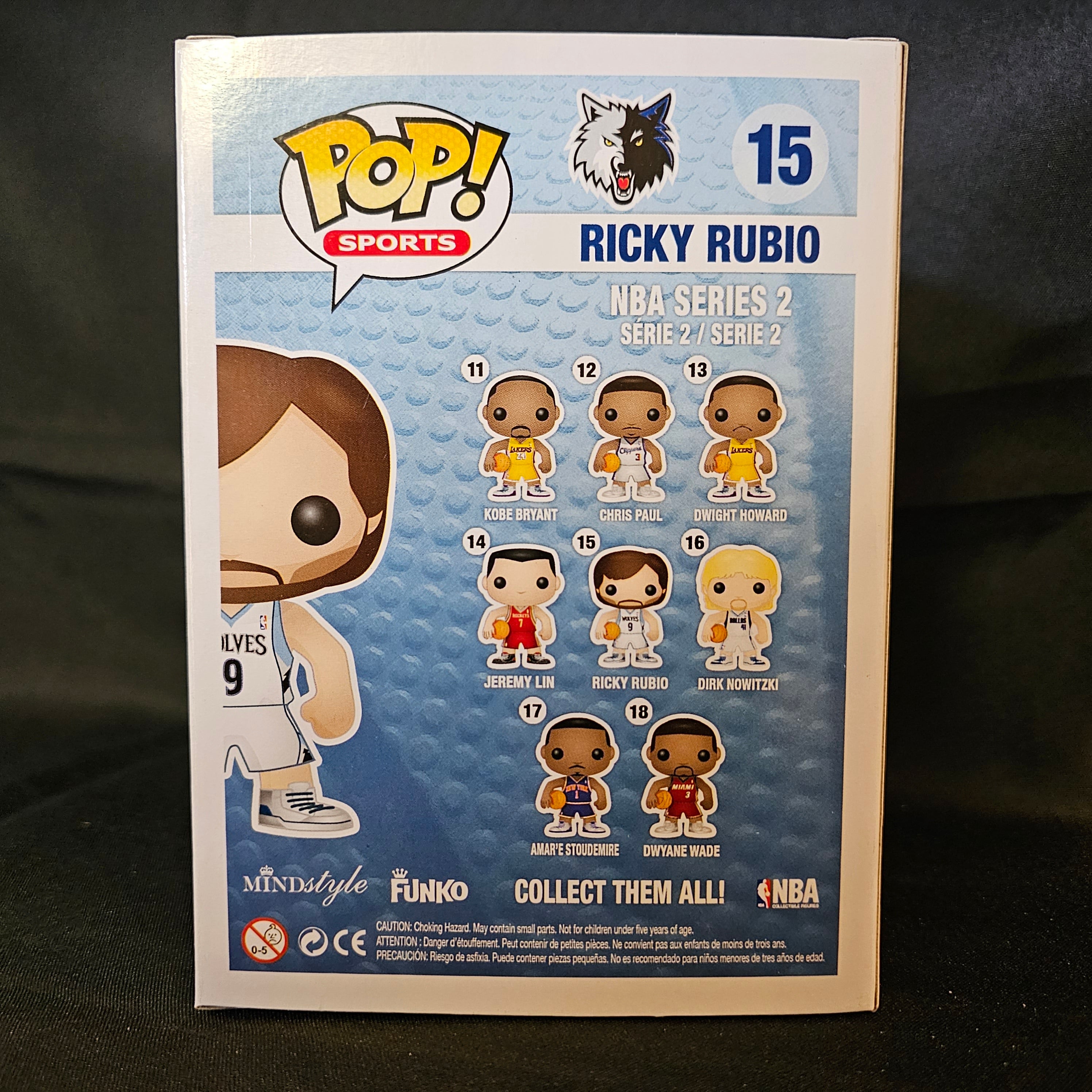 NBA Series 2 Pop! Vinyl Figure Ricky Rubio [Minnesota Timberwolves] [15] - Fugitive Toys