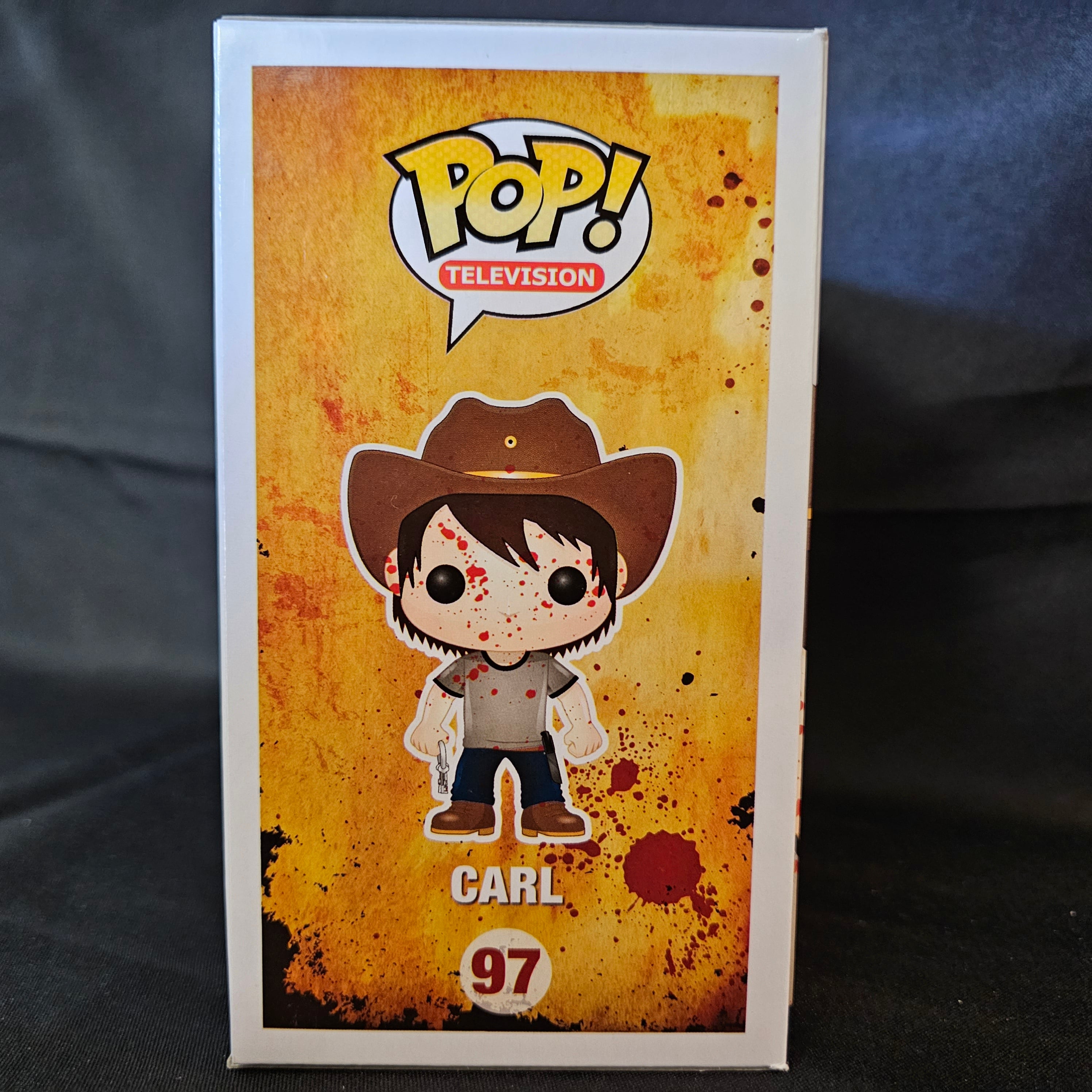 The Walking Dead Pop! Vinyl Figure Blood Splattered Carl [7-Eleven Exclusive] [97] - Fugitive Toys