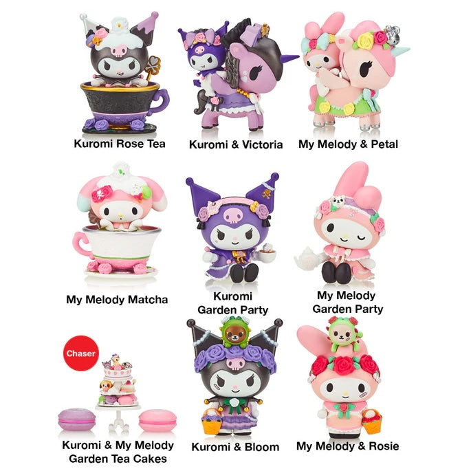 Tokidoki x Kuromi & My Melody Garden Tea Party: (1 Blind Box) - Fugitive Toys