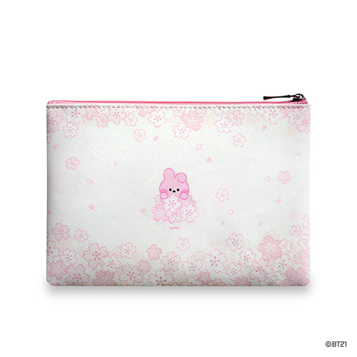 BT21 Cherry Blossom Minini Zipper Pouch - Cooky - Fugitive Toys