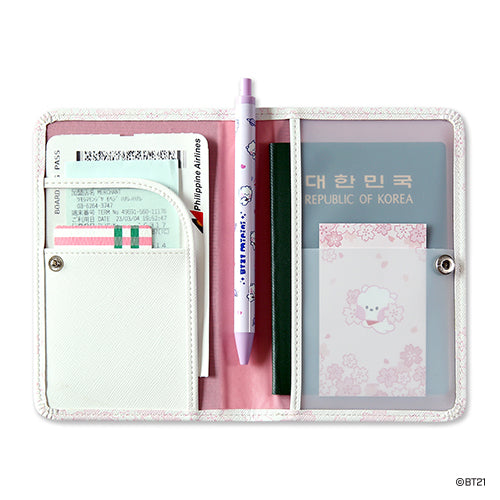 BT21 Cherry Blossom Minini Passport Cover - Koya - Fugitive Toys