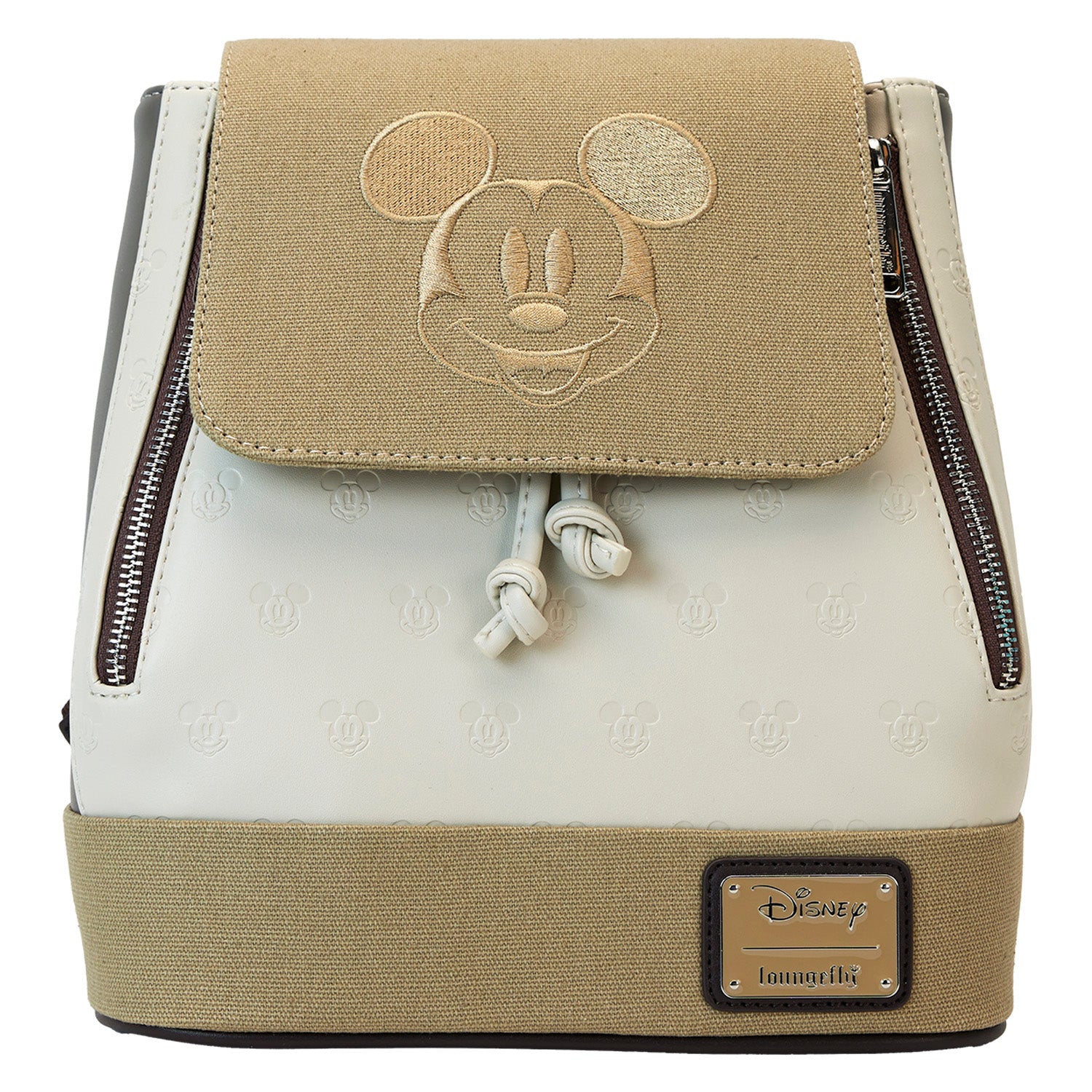 Loungefly x Disney Mickey & Friends Canvas All-Over Print Drawstring Bucket Mini Backpack - Fugitive Toys