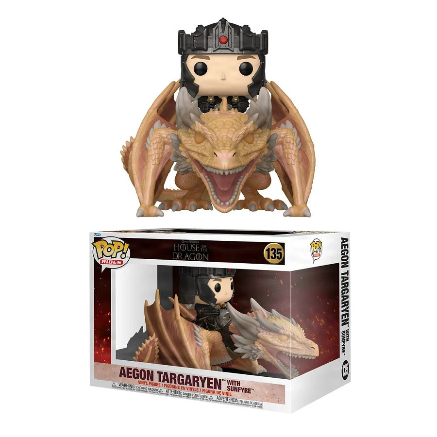House of the Dragon Pop! Rides Aegon Targaryen with Sunfyre [135] - Fugitive Toys
