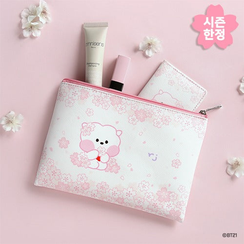 BT21 Cherry Blossom Minini Zipper Pouch - RJ - Fugitive Toys