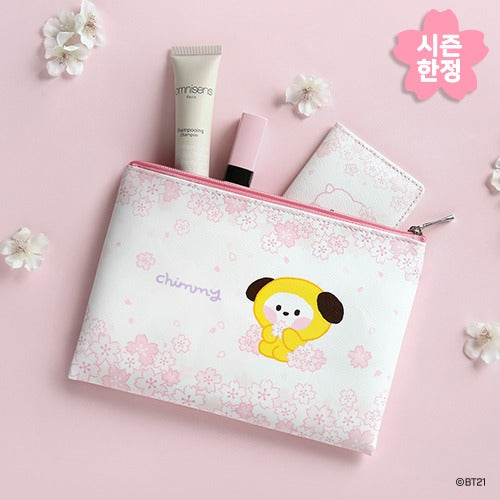 BT21 Cherry Blossom Minini Zipper Pouch - Chimmy - Fugitive Toys