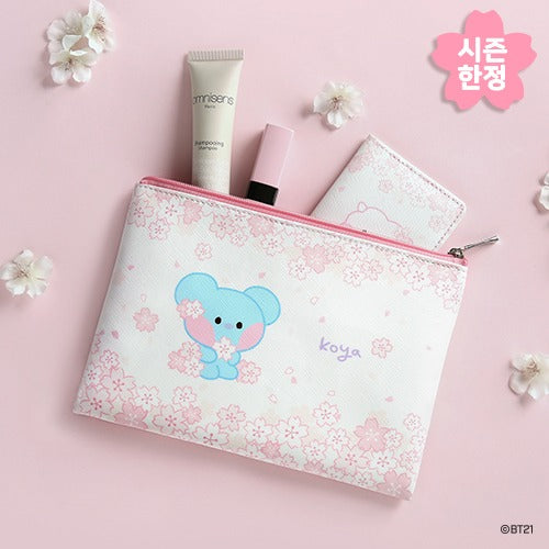 BT21 Cherry Blossom Minini Zipper Pouch - Koya - Fugitive Toys