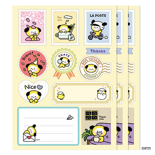 BT21 Minini Removable Gift Sticker - Chimmy - Fugitive Toys