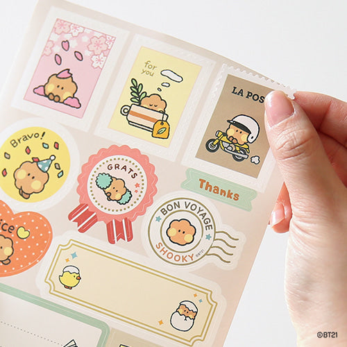 BT21 Minini Removable Gift Sticker - Shooky - Fugitive Toys