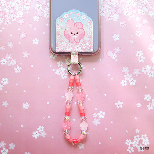 BT21 Phone Tag Holder Cherry Blossom - Cooky - Fugitive Toys