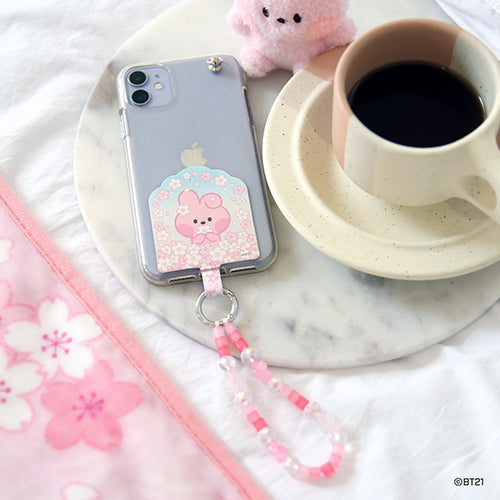 BT21 Phone Tag Holder Cherry Blossom - Cooky - Fugitive Toys