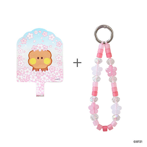 BT21 Phone Tag Holder Cherry Blossom - Shooky - Fugitive Toys