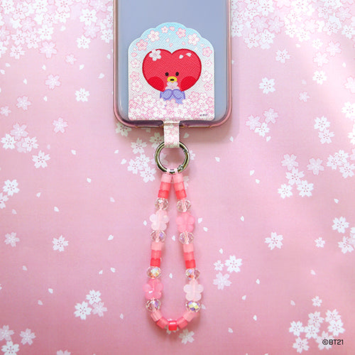 BT21 Phone Tag Holder Cherry Blossom - Tata - Fugitive Toys