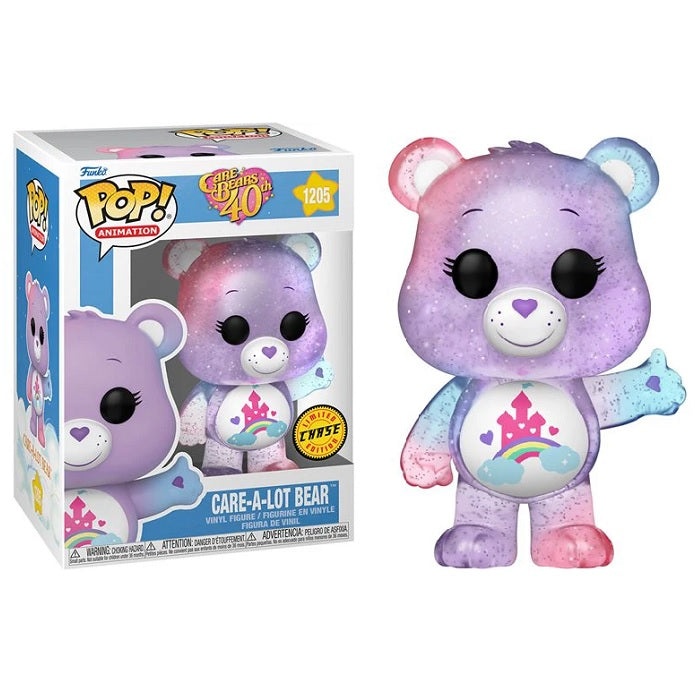 Care Bears 40th Pop! Vinyl Figure Care-a-Lot Bear Glitter [Chase] [1205] - Fugitive Toys