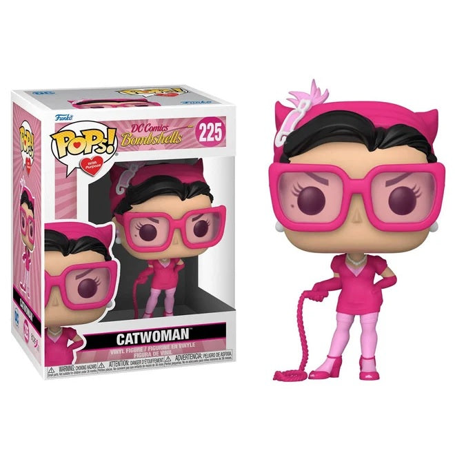 DC Pop! Vinyl Figure Breast Cancer Awareness Bombshell Catwoman [225] - Fugitive Toys