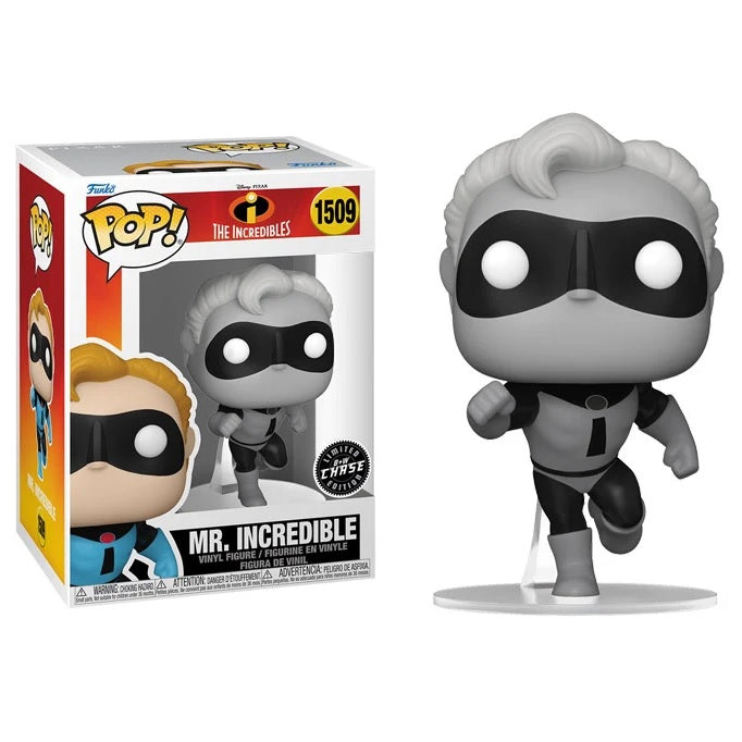 Disney Pixar The Incredibles 20th Anniversary Pop! Vinyl Figure Mr. Incredible [Retro Suit] [Black and White Chase] [1509] - Fugitive Toys
