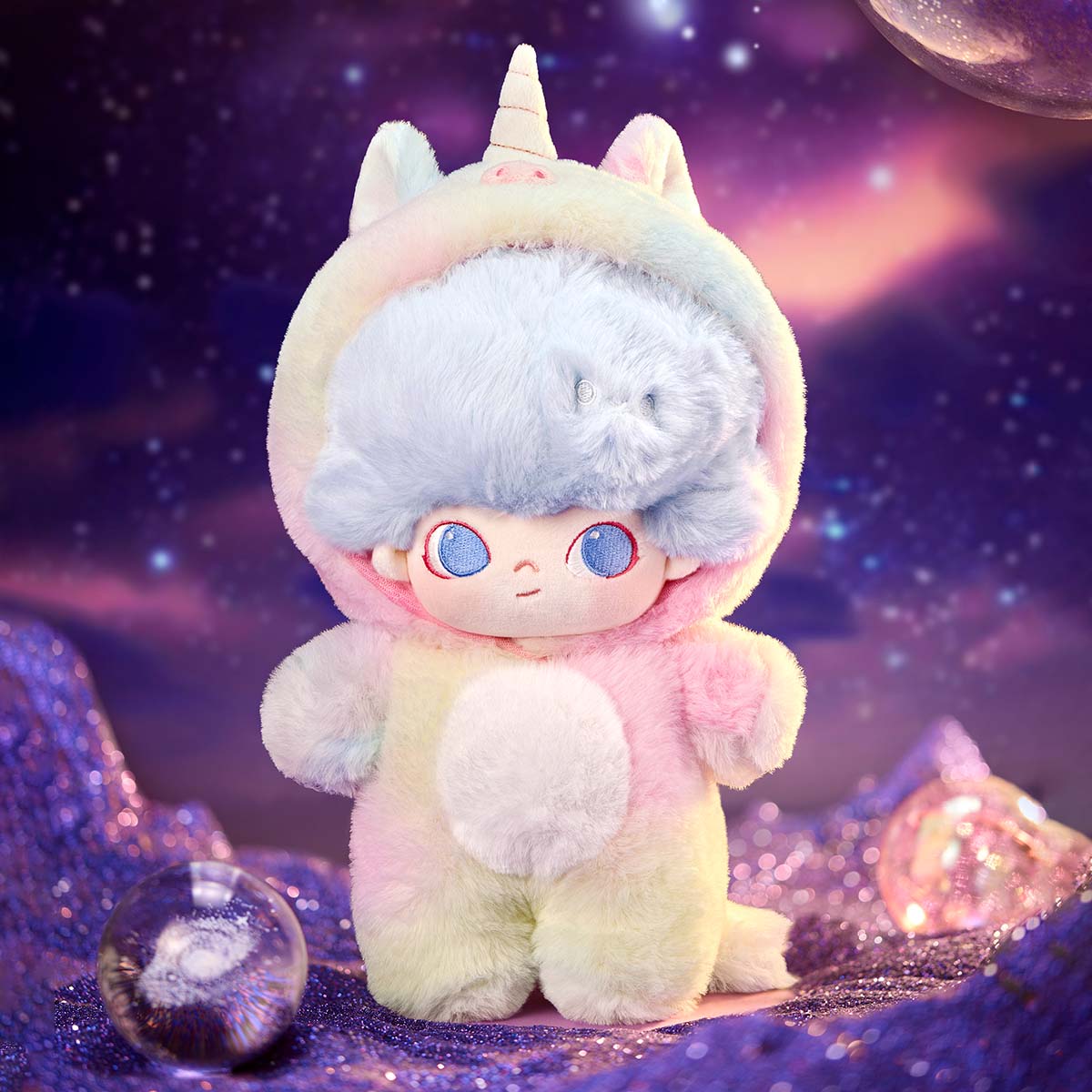 POP MART DIMOO: No One's Gonna Sleep Tonight Series-20cm Cotton Doll (Unicorn) - Fugitive Toys