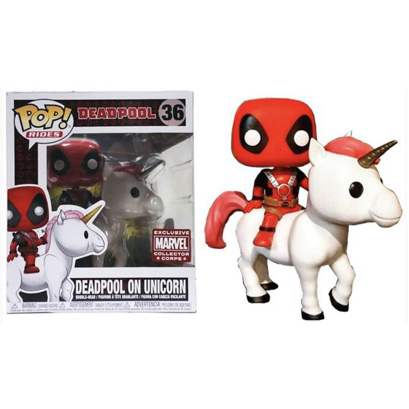Marvel Pop! Rides Deadpool on Unicorn [Collector Corps] [36] - Fugitive Toys