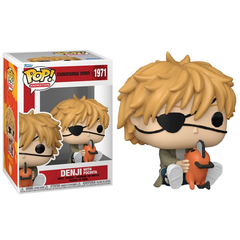 Chainsaw Man Pop! Vinyl Figure Denji with Pochita [1971] - Fugitive Toys