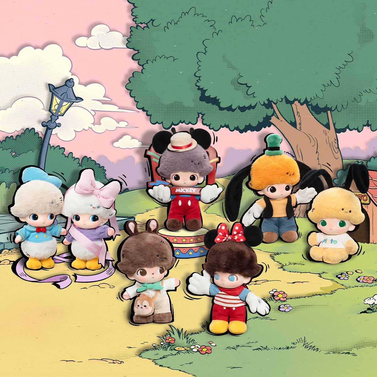 POP MART DIMOO WORLD × DISNEY Series-Vinyl Plush Keychain [1 Blind Box] - Fugitive Toys