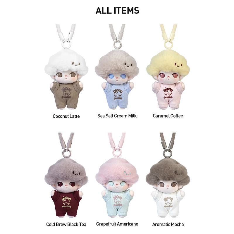 POP MART DIMOO Crush on Coffee Series-Soft-faced Plush Keychain [1 Sealed Case] - Fugitive Toys