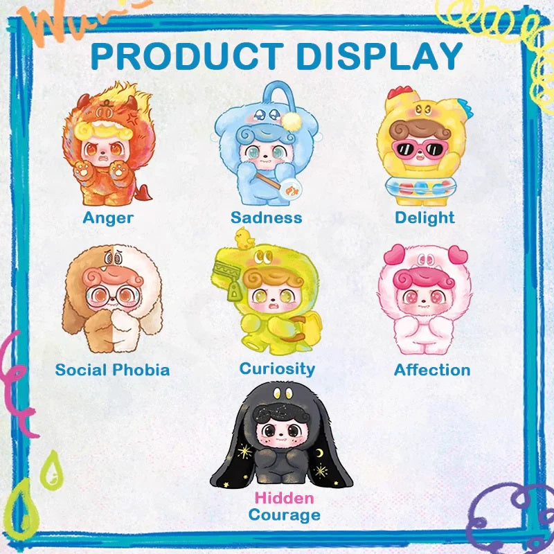 Q.Kid Emotional Hairy Monsters Series [1 Blind Box] - Fugitive Toys