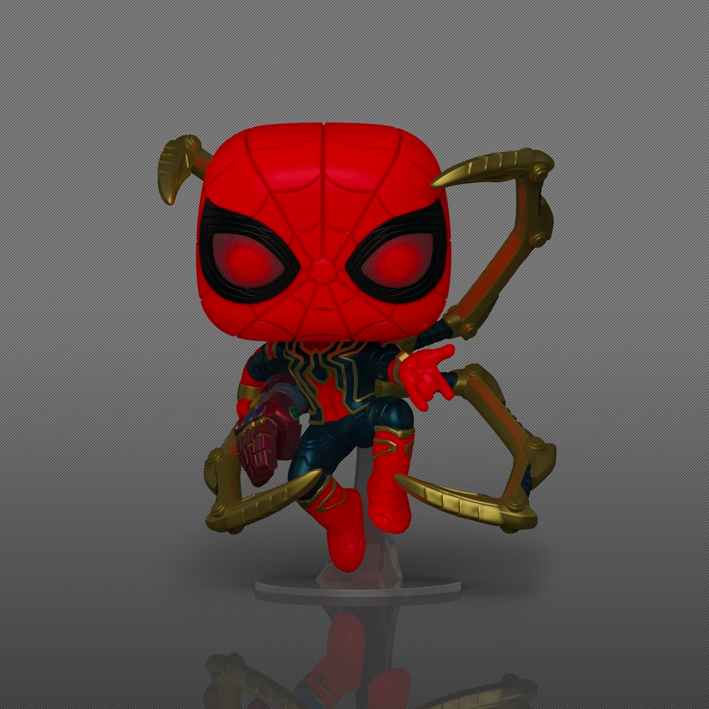 Fugitive Toys Funko Marvel Avengers Endgame Pop! Vinyl Figure Iron Spider with Nano Gauntlet (GITD)(SE)[573]