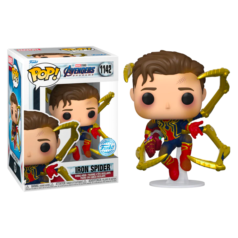 Fugitive Toys Funko Marvel Avengers Endgame Pop! Vinyl Figure Iron Spider Unmasked (SE)[1142]