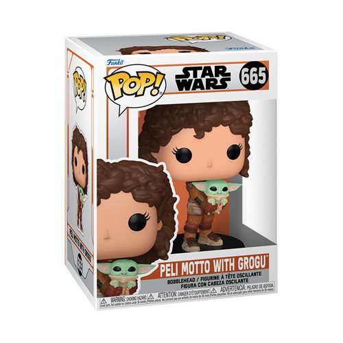 Star Wars The Mandalorian Pop! Vinyl Figure Peli Motto with Grogu [665] - Fugitive Toys