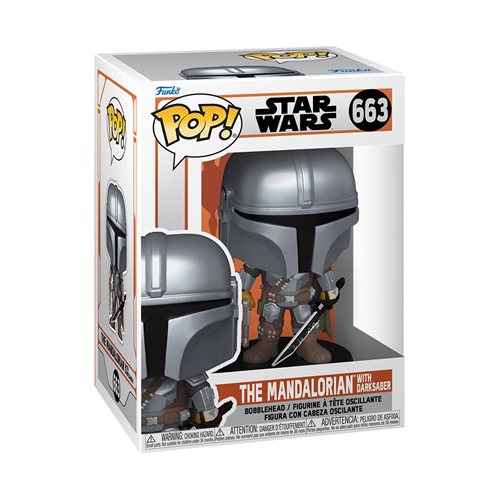 Star Wars The Mandalorian Pop! Vinyl Figure The Mandalorian with Darksaber [663] - Fugitive Toys