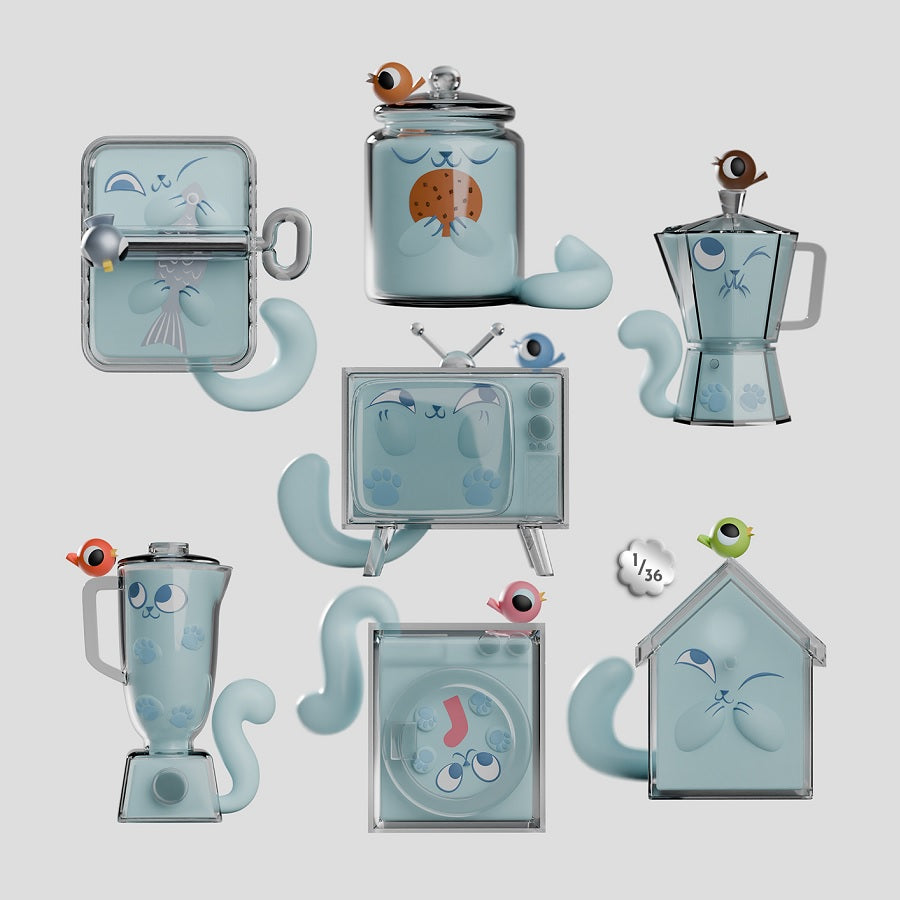 Kaleidos Creative Presents Ghost Cat [1 Blind Box] - Fugitive Toys