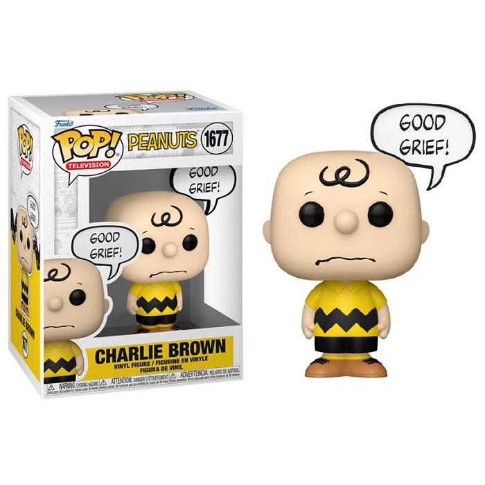 Peanuts Pop! Vinyl Figure Charlie Brown [Good Grief] [1677] - Fugitive Toys