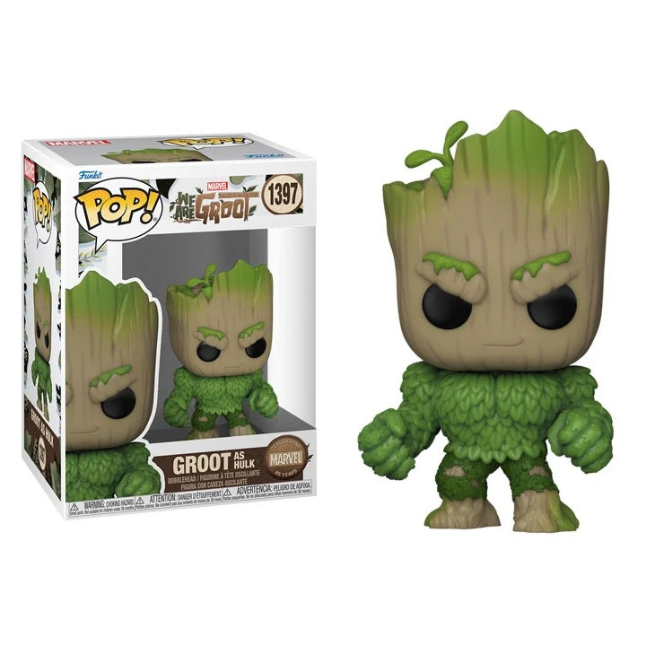Marvel We Are Groot Pop! Vinyl Figure Groot As Hulk [1397] - Fugitive Toys