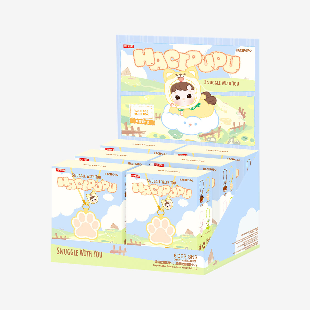 POP MART HACIPUPU Snuggle With You Series-Plush Bag [1 Sealed Case] - Fugitive Toys