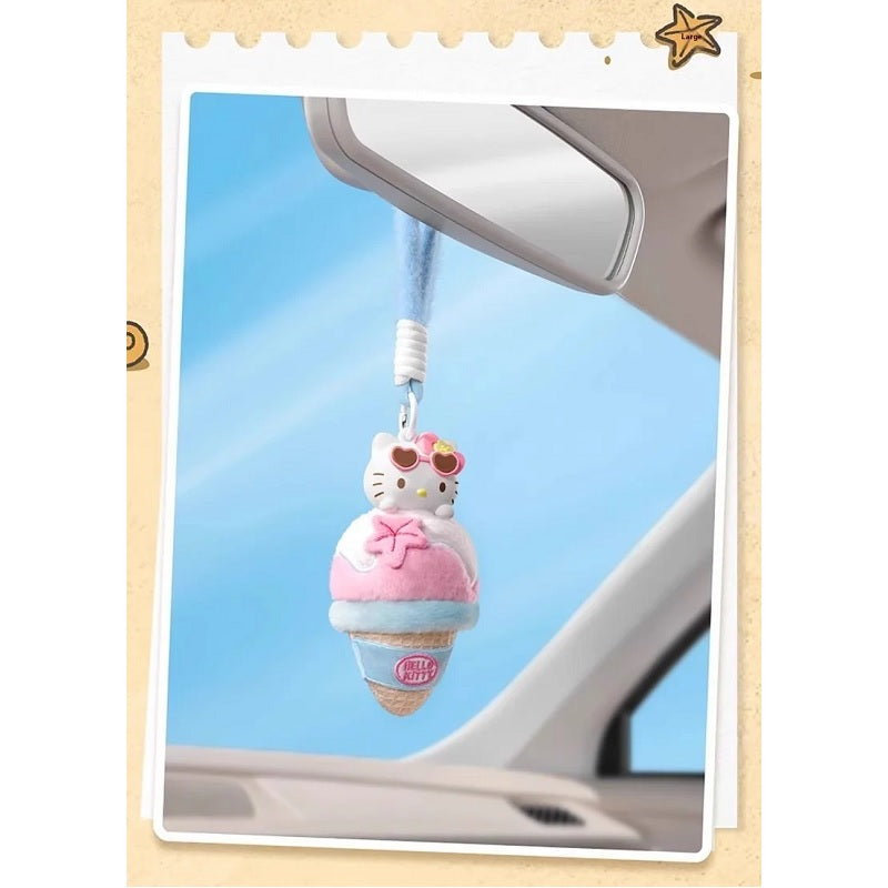 Miniso x HELLO KITTY Summer Black Leather Series Plush Aromatherapy Pendant [1 Blind Box] - Fugitive Toys