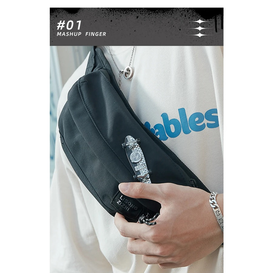 POP MART SKULLPANDA Hypepanda Idol Trainee Finger Skateboard Badge - Fugitive Toys