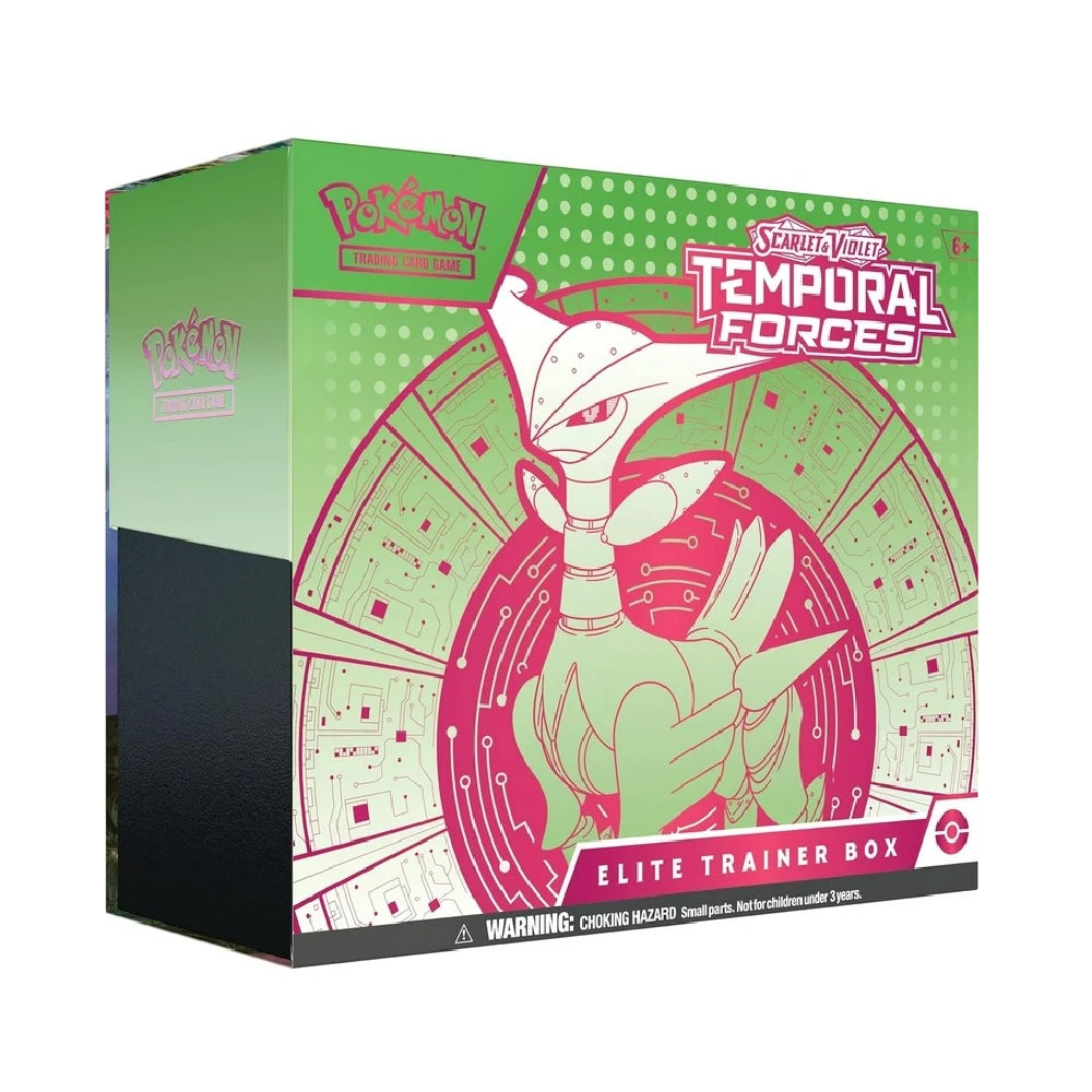 Pokemon Trading Card Game Scarlet & Violet Temporal Forces Iron Leaves Elite Trainer Box - Fugitive Toys