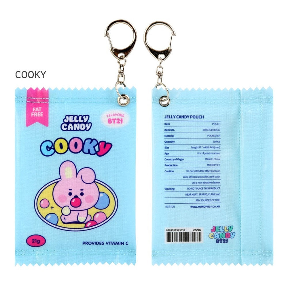 BT21 Jelly Candy Zipper Pouch [Small] - Cooky - Fugitive Toys