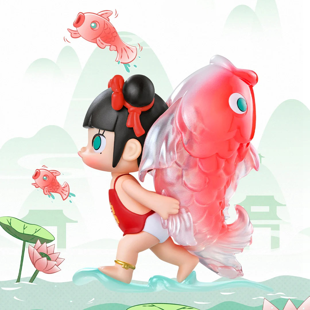 POP MART MOLLY & Koi 100% Figurine - Fugitive Toys