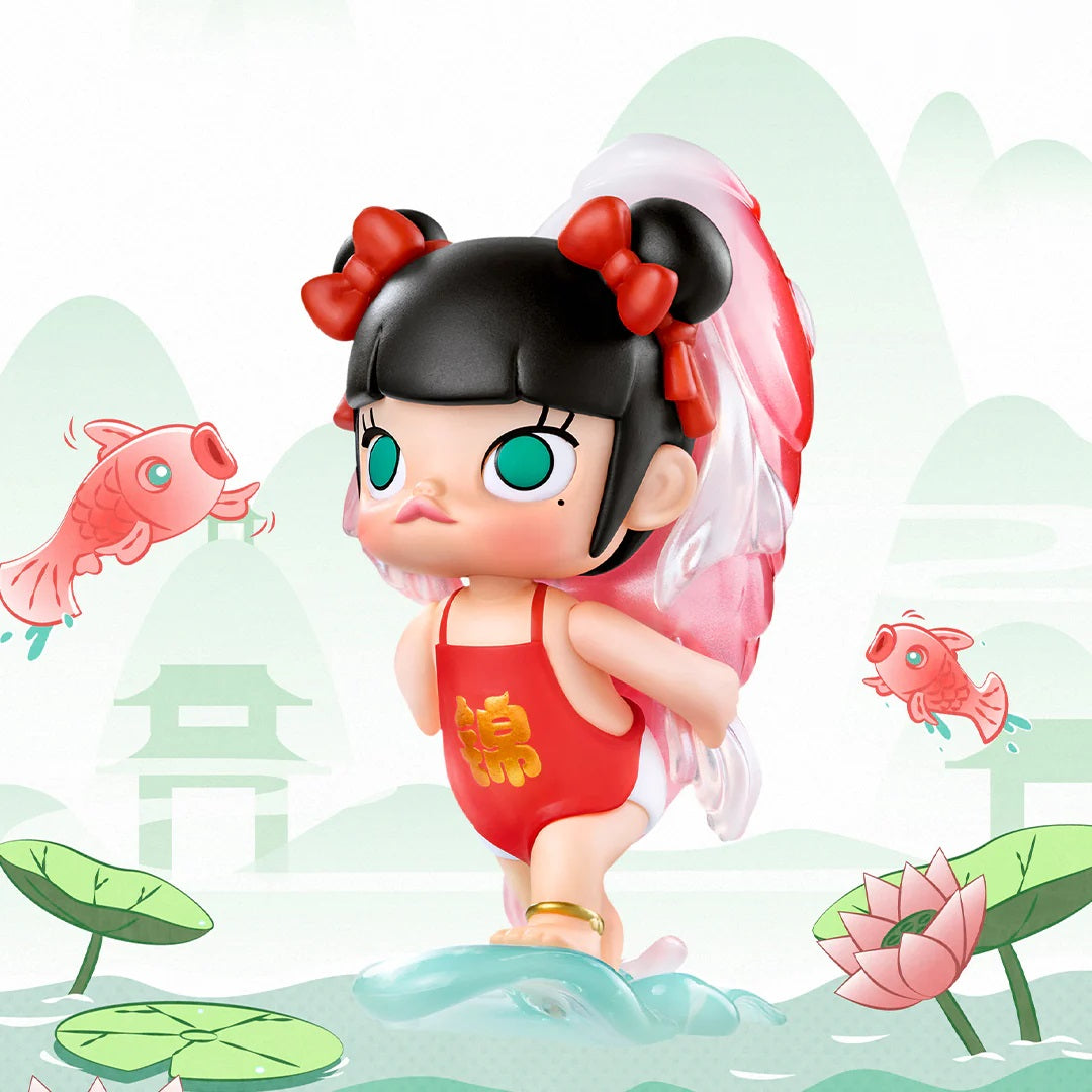 POP MART MOLLY & Koi 100% Figurine - Fugitive Toys