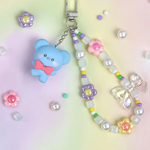 BT21 Lovely Beads Strap Keyring - Koya - Fugitive Toys