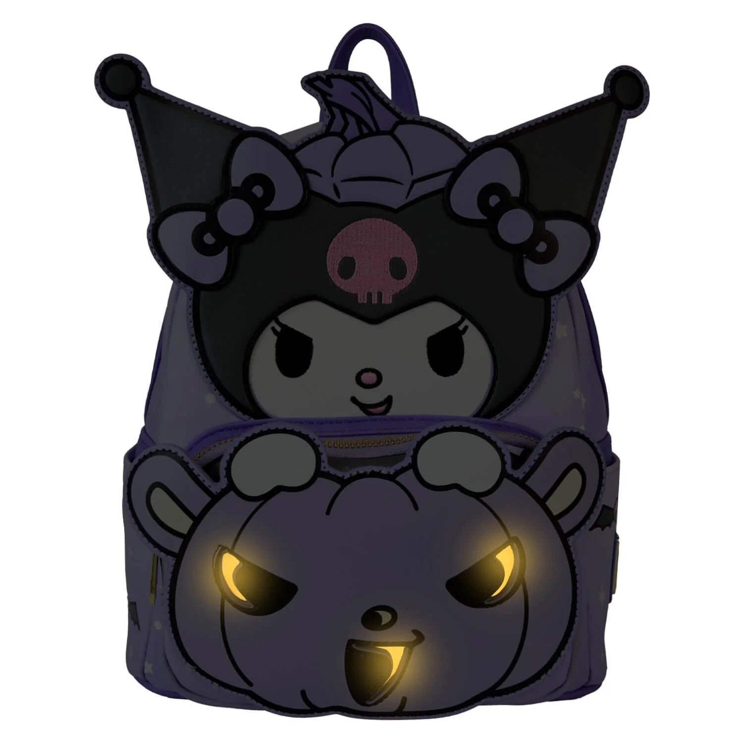 Loungefly x Sanrio Kuromi Pumpkin Light Up Glow Mini Backpack - Fugitive Toys