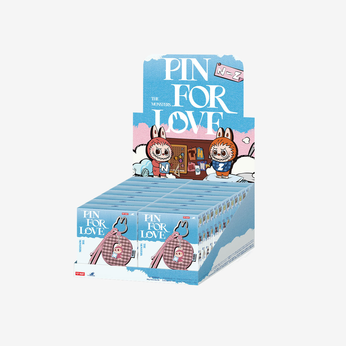 POP MART THE MONSTERS Labubu Pin for Love Series- Letter Pendant (N-Z) [1 Sealed Case] - Fugitive Toys