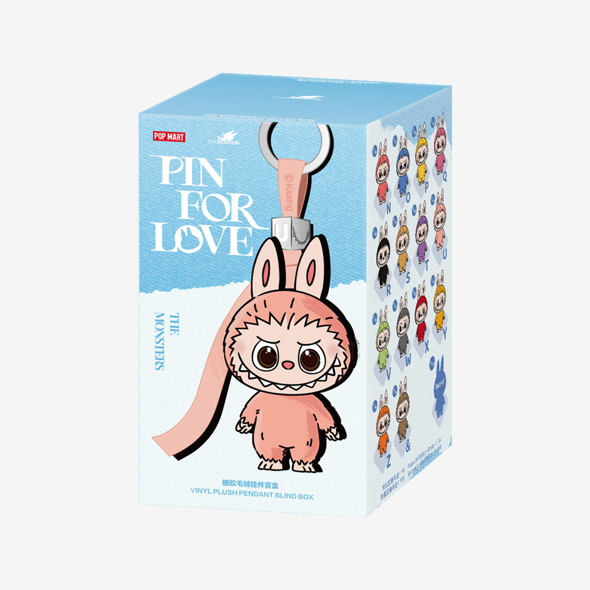 POP MART THE MONSTERS Labubu Pin for Love Series-Vinyl Plush Pendant (N-Z) [1 Sealed Case] - Fugitive Toys