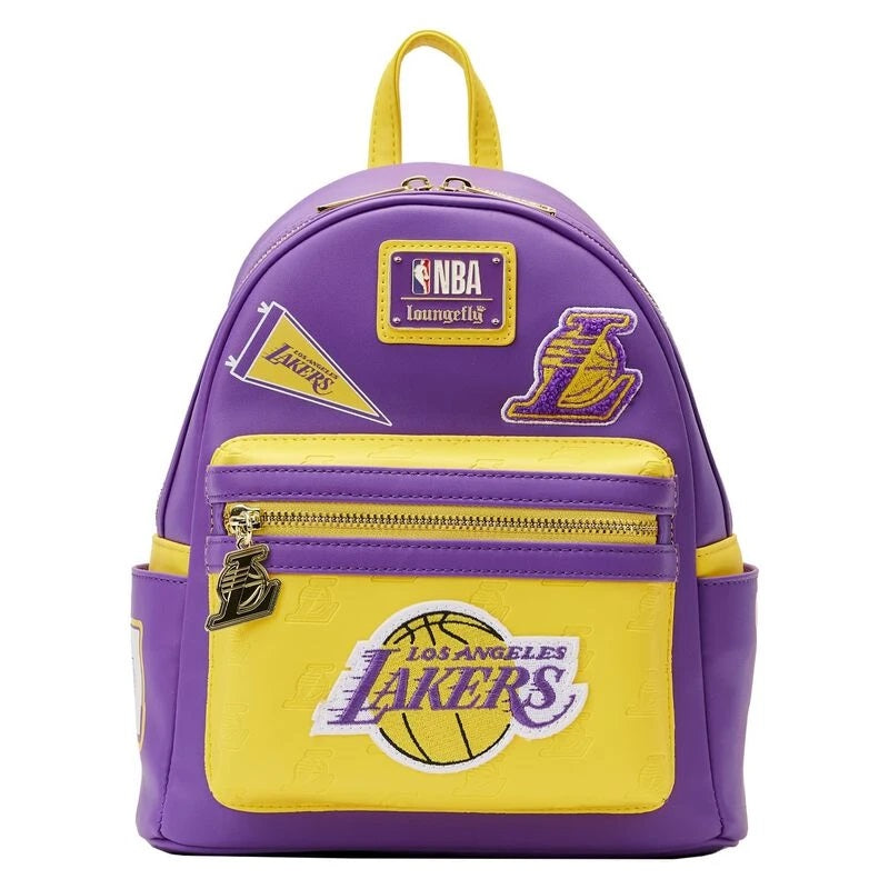 Loungefly x NBA Los Angeles Lakers Patch Icons Mini Backpack - Fugitive Toys