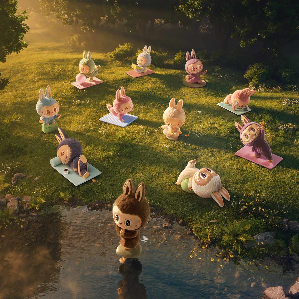 POP MART THE MONSTERS Lazy Yoga Series Figures [1 Blind Box] - Fugitive Toys